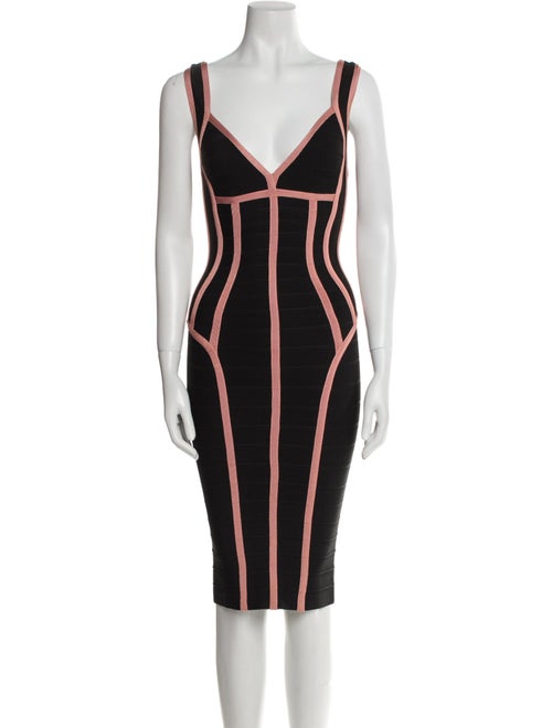 Herve Leger Striped Mini Dress