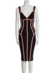 Herve Leger Striped Mini Dress