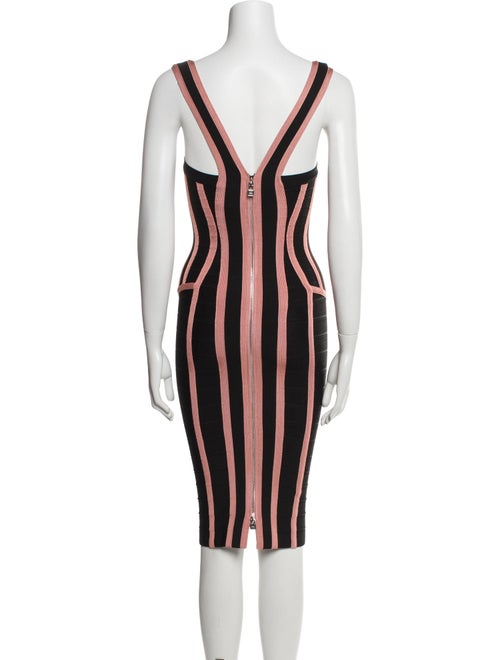 Herve Leger Striped Mini Dress