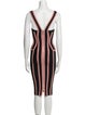 Herve Leger Striped Mini Dress