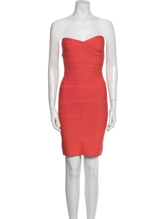 Herve Leger Strapless Mini Dress
