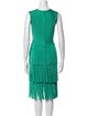 Herve Leger V-Neck Knee-Length Dress