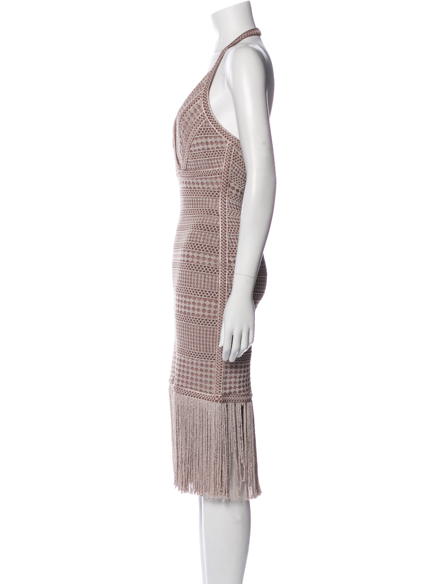 Herve Leger Printed Knee-Length Dress