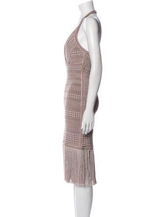 Herve Leger Printed Knee-Length Dress