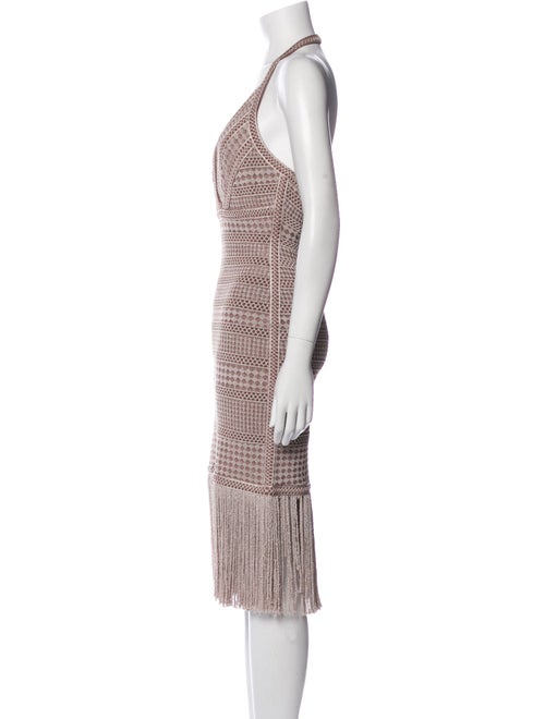 Herve Leger Printed Knee-Length Dress