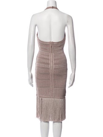 Herve Leger Printed Knee-Length Dress