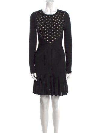 Herve Leger Crew Neck Mini Dress