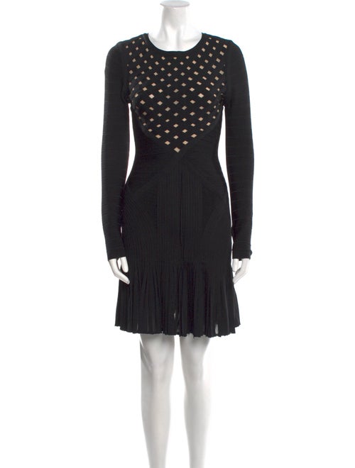 Herve Leger Crew Neck Mini Dress