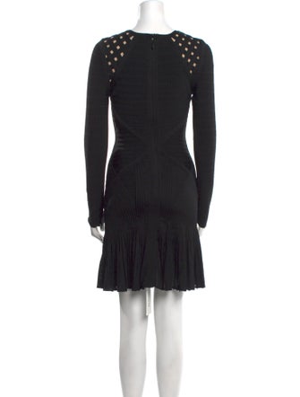 Herve Leger Crew Neck Mini Dress
