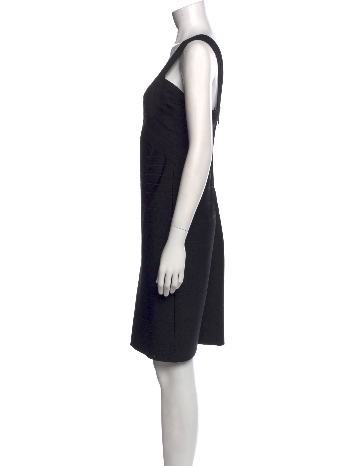 Herve Leger Square Neckline Knee-Length Dress