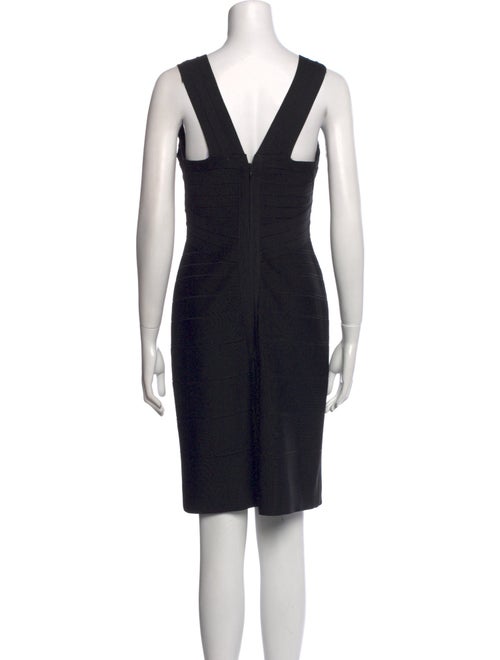 Herve Leger Square Neckline Knee-Length Dress