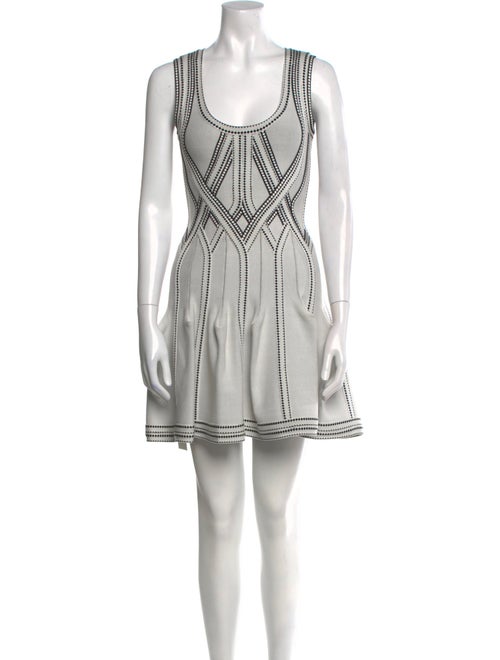 Herve Leger Scoop Neck Mini Dress