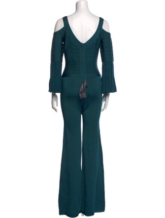 Herve Leger Scoop Neck Jumpsuit