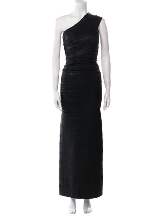 Herve Leger One-Shoulder Long Dress