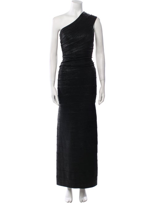 Herve Leger One-Shoulder Long Dress