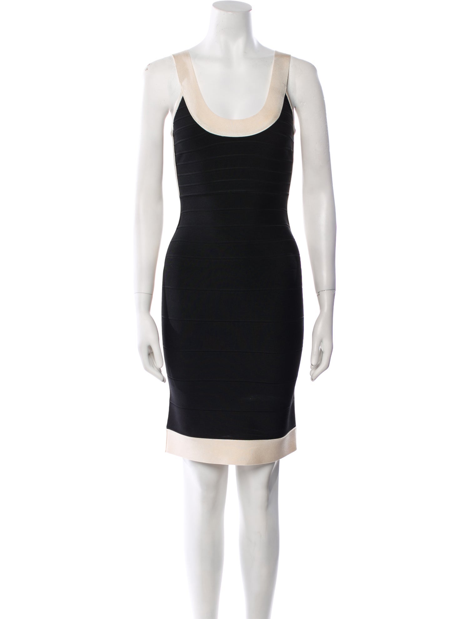 Herve Leger Scoop Neck Mini Dress