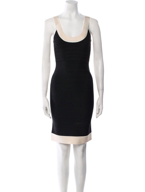 Herve Leger Scoop Neck Mini Dress