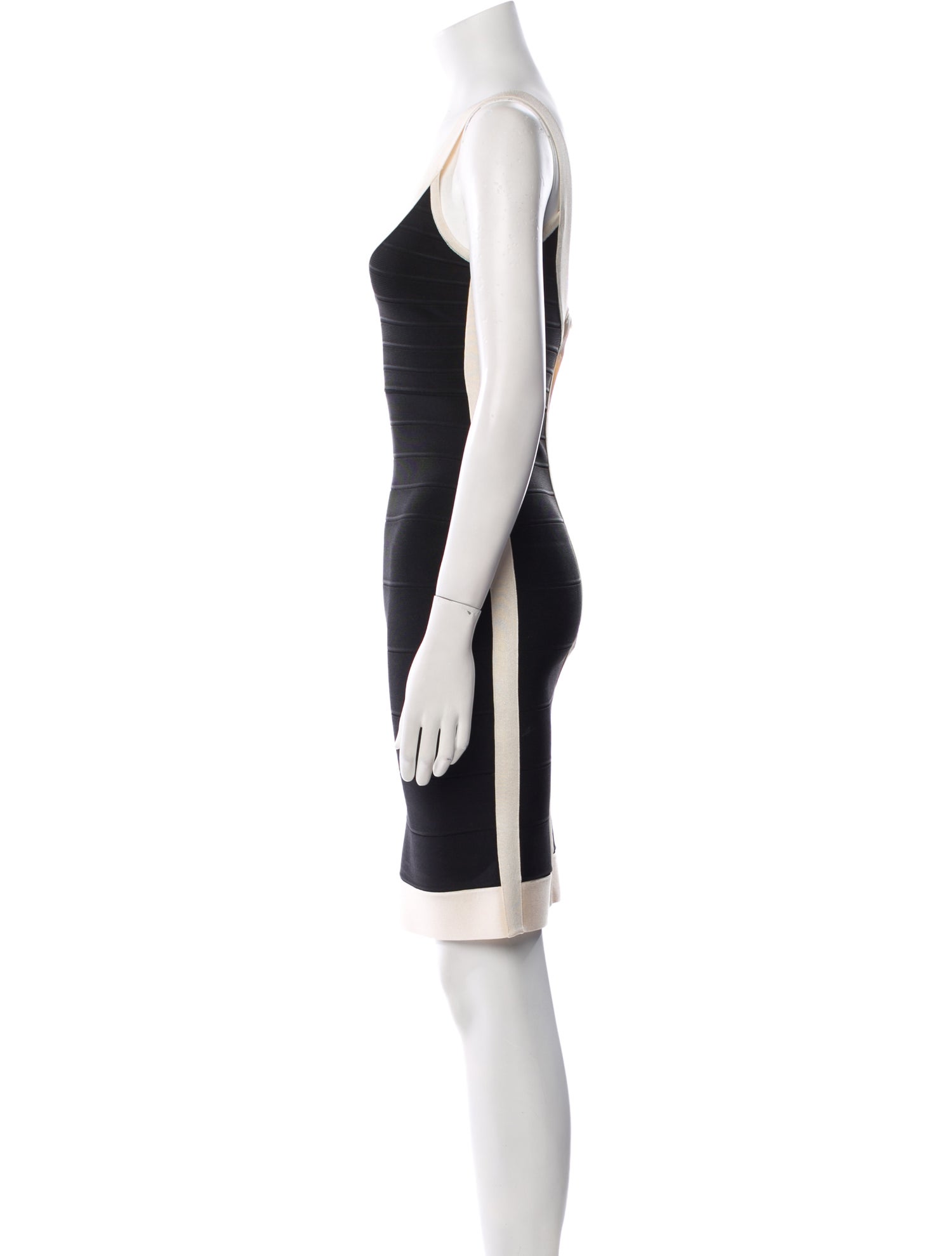 Herve Leger Scoop Neck Mini Dress