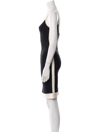 Herve Leger Scoop Neck Mini Dress