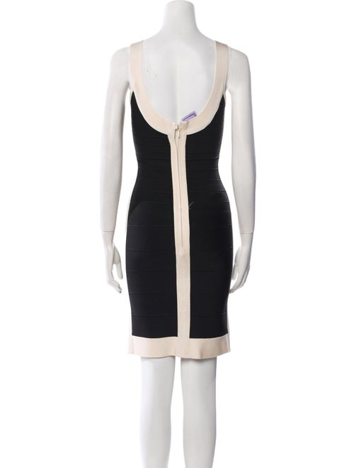 Herve Leger Scoop Neck Mini Dress