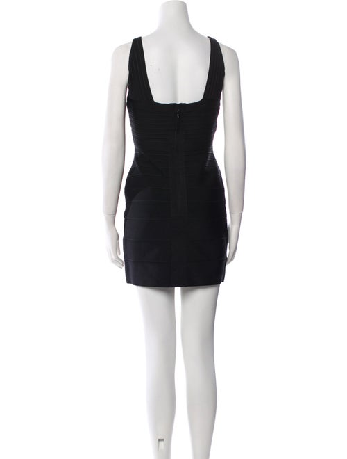 Herve Leger V-Neck Mini Dress