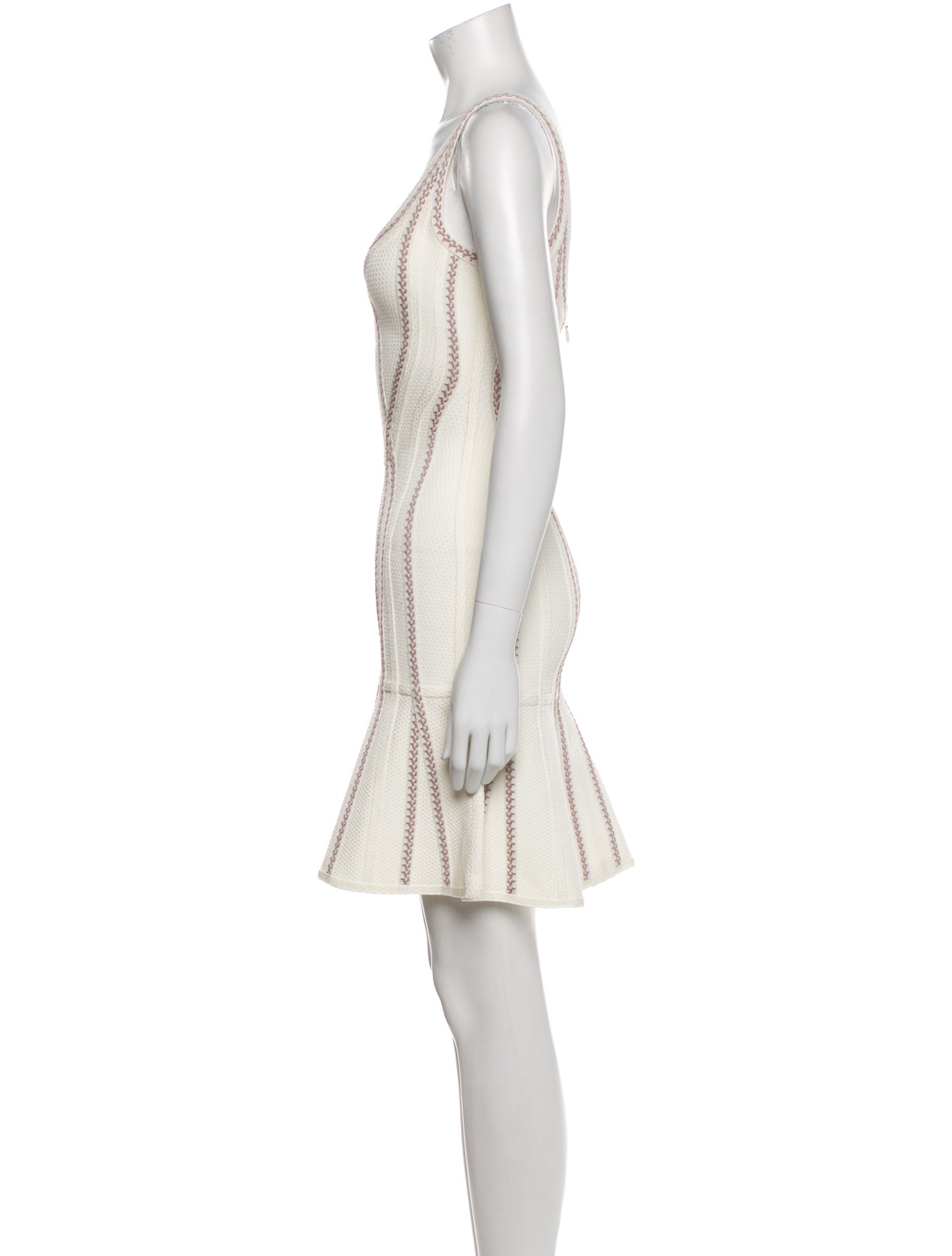 Herve Leger Scoop Neck Mini Dress