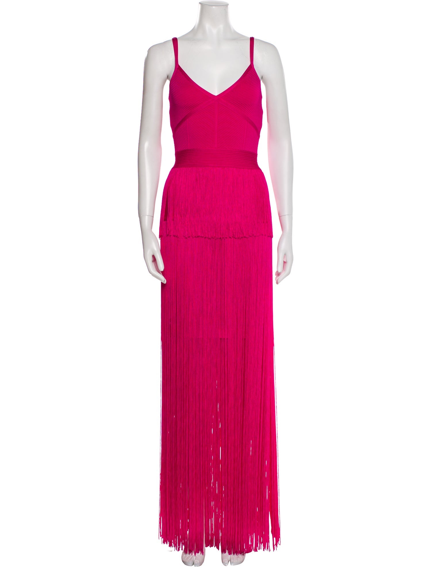 Herve Leger V-Neck Mini Dress