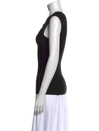 Herve Leger V-Neck Sleeveless Top
