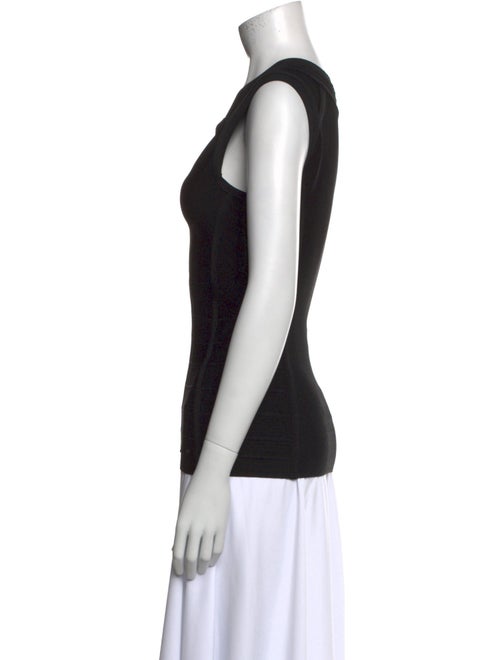 Herve Leger V-Neck Sleeveless Top