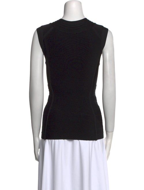 Herve Leger V-Neck Sleeveless Top