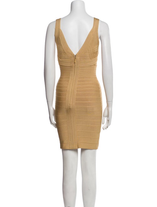 Herve Leger V-Neck Mini Dress