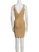 Herve Leger V-Neck Mini Dress