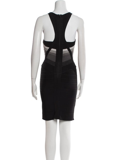 Herve Leger V-Neck Mini Dress