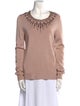 Herve Leger Scoop Neck Long Sleeve Sweatshirt