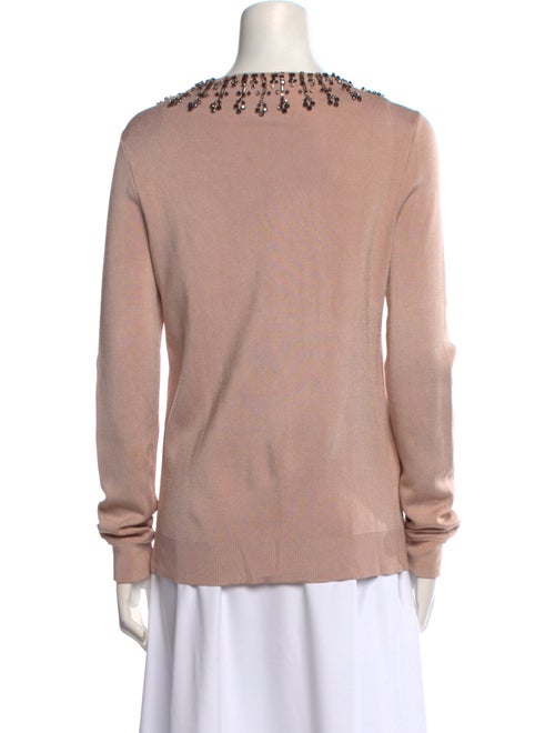 Herve Leger Scoop Neck Long Sleeve Sweatshirt