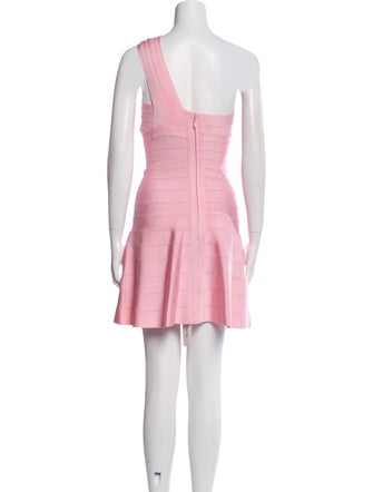 Herve Leger One-Shoulder Mini Dress