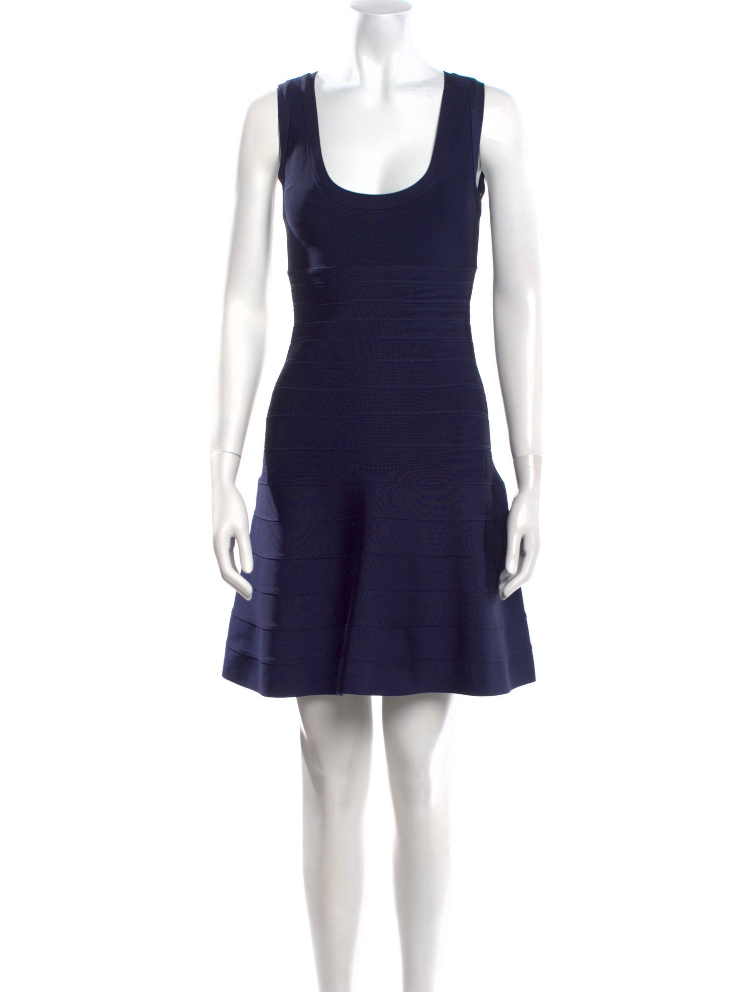 Herve Leger Scoop Neck Mini Dress