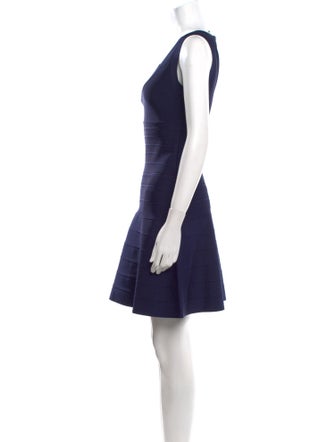 Herve Leger Scoop Neck Mini Dress