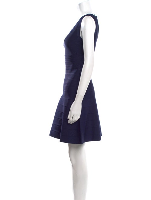Herve Leger Scoop Neck Mini Dress