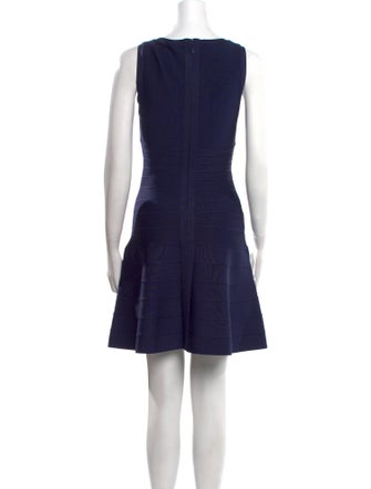 Herve Leger Scoop Neck Mini Dress