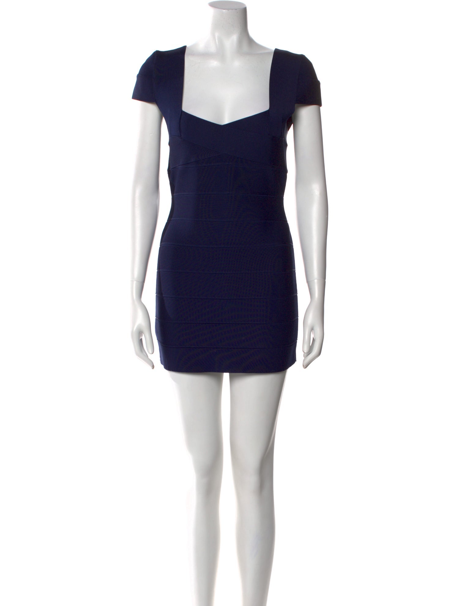 Herve Leger Square Neckline Mini Dress