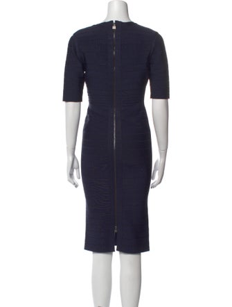 Herve Leger V-Neck Knee-Length Dress
