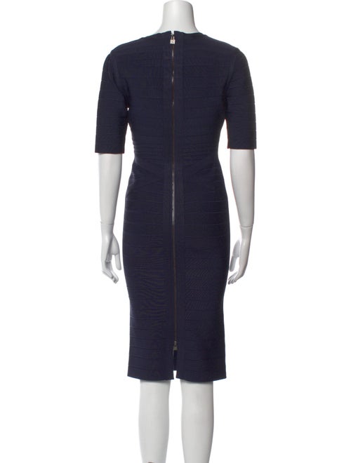 Herve Leger V-Neck Knee-Length Dress