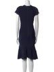 Herve Leger V-Neck Knee-Length Dress