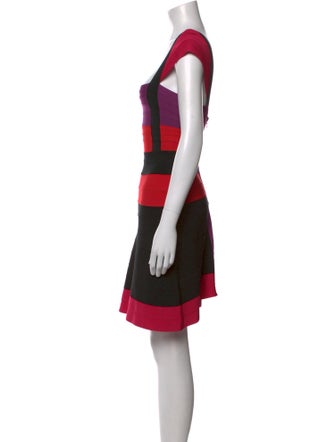 Herve Leger Striped Mini Dress