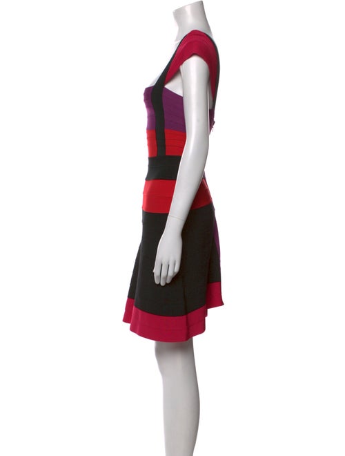 Herve Leger Striped Mini Dress