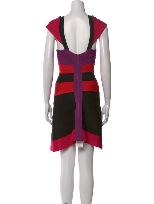 Herve Leger Striped Mini Dress
