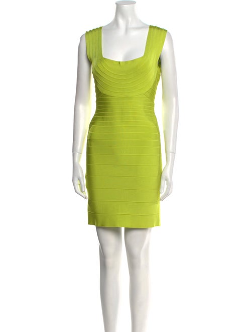Herve Leger Square Neckline Mini Dress