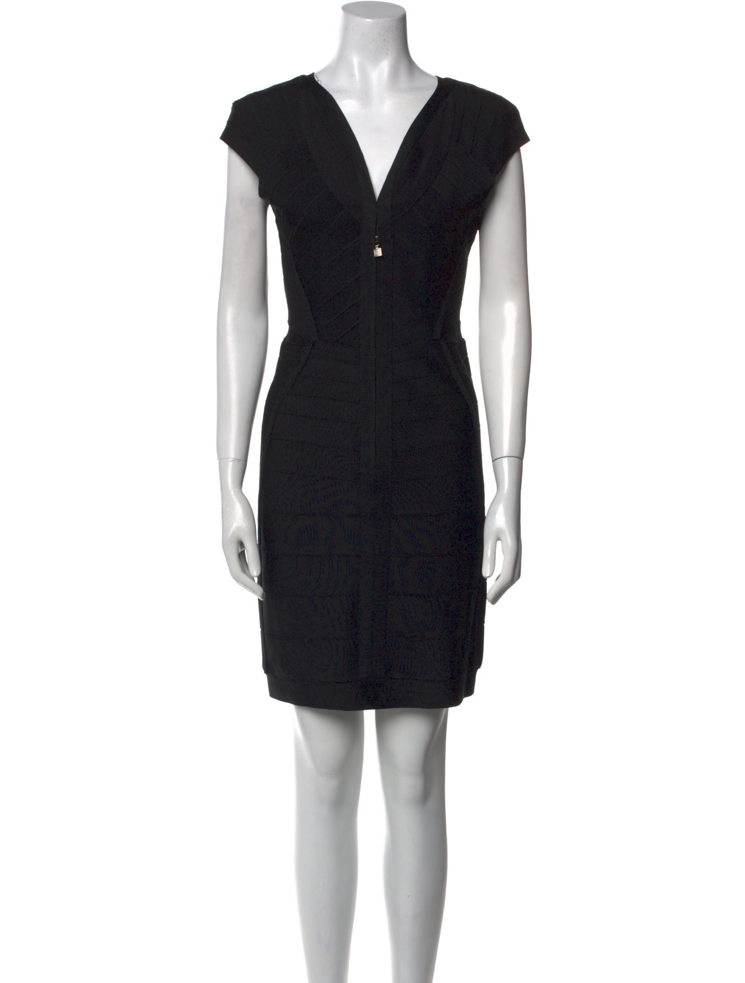 Herve Leger V-Neck Mini Dress