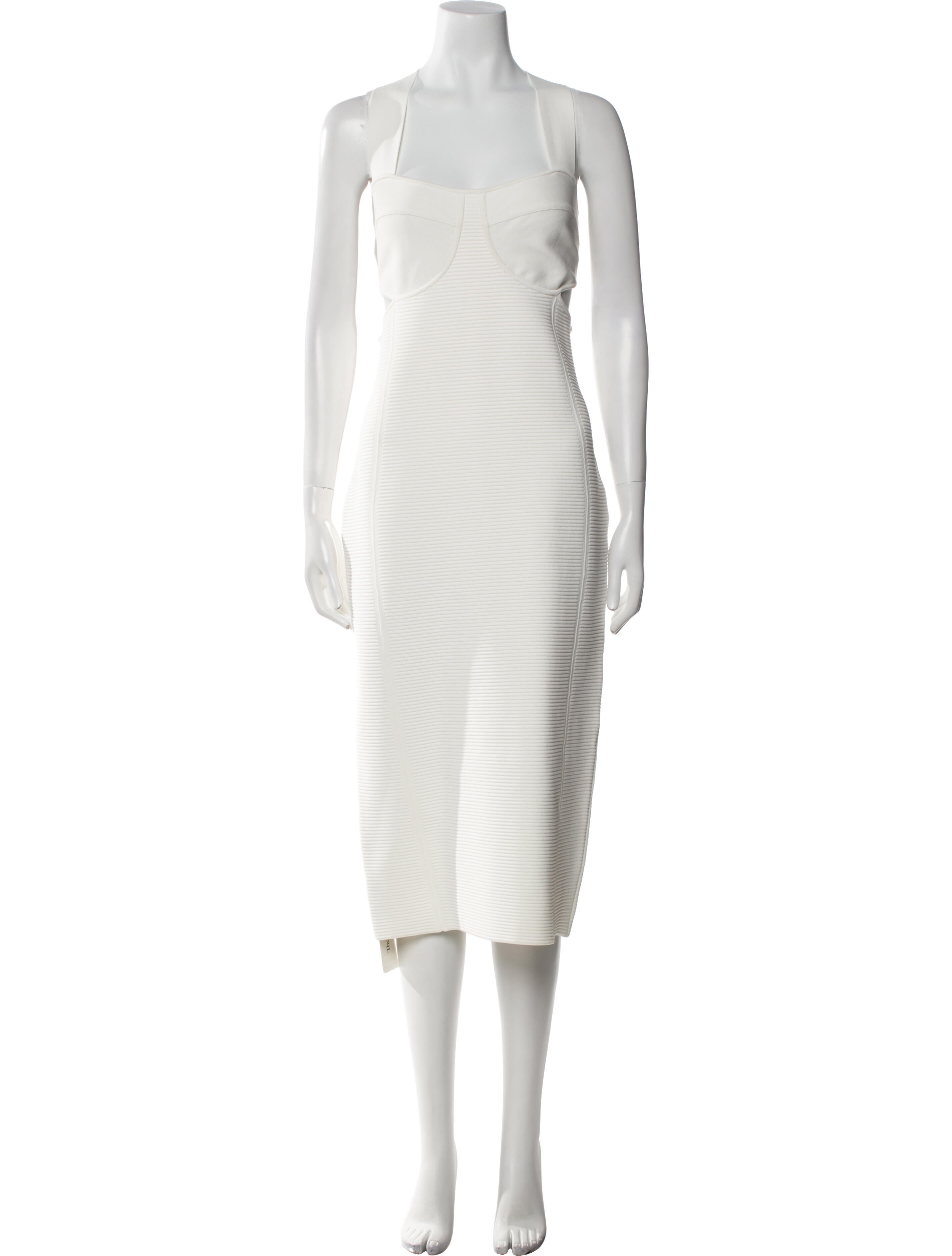 Herve Leger Square Neckline Long Dress